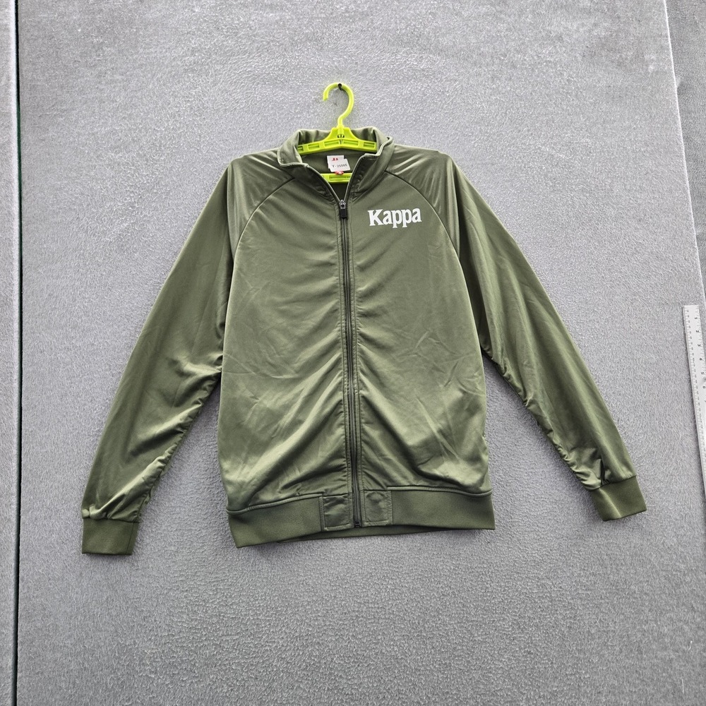 Kappa Men Jacket‎ LARGE Green Track Jacket Logo Graphic Activewear Gorpcore